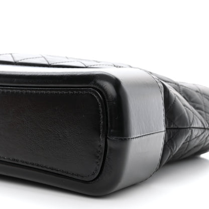 Chanel Aged Calfskin Quilted Large Gabrielle Hobo Black 10 of 12