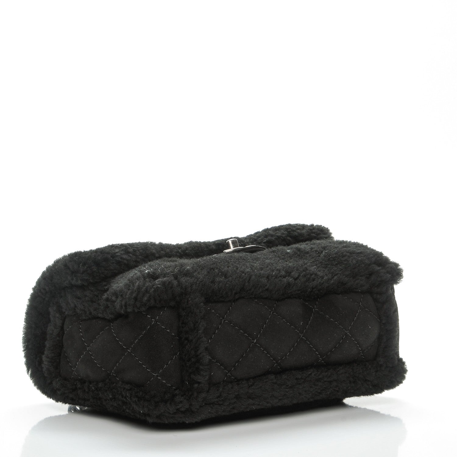 Chanel Shearling Lambskin Pearl Flap Black 4 of 7