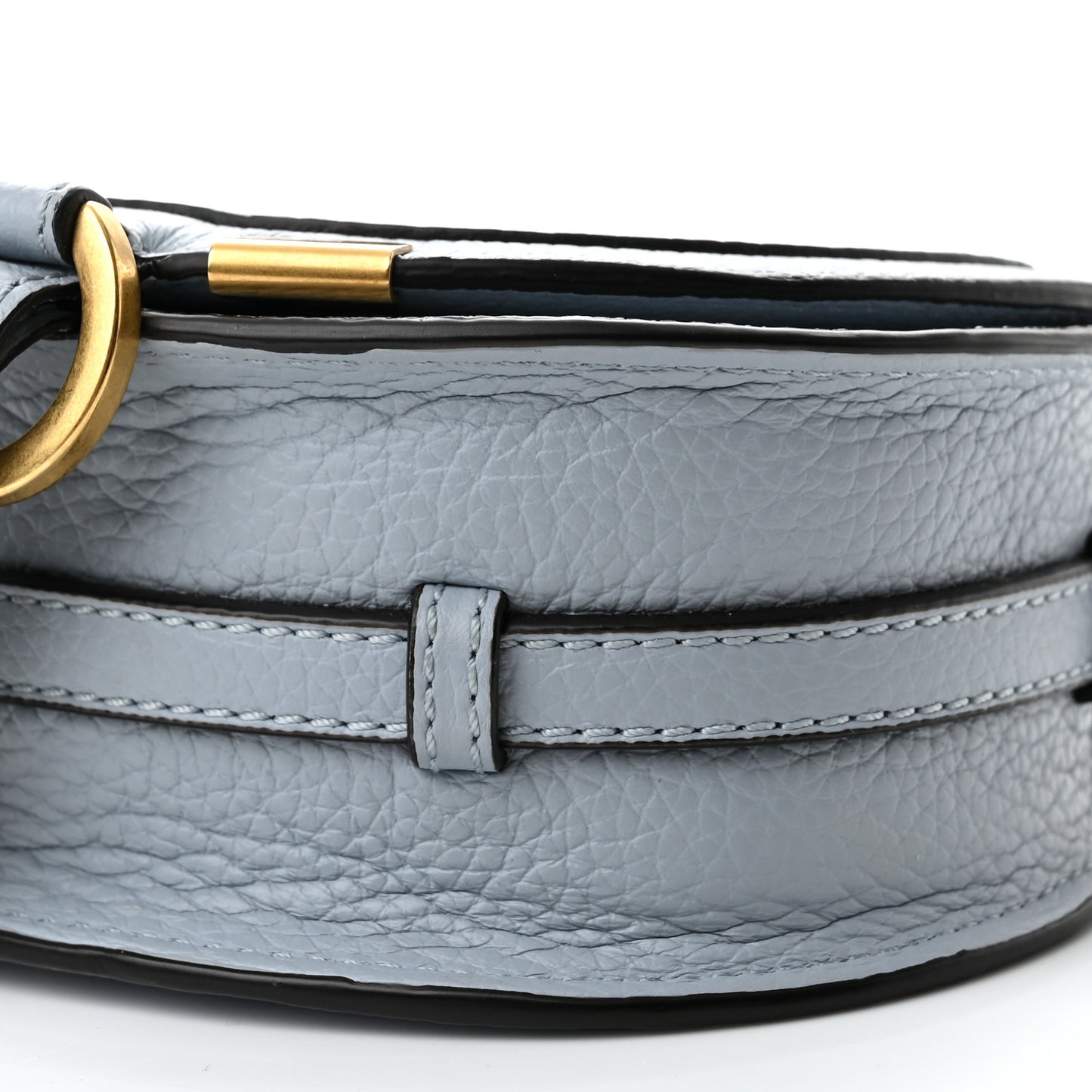 Calfskin Nano Marcie Saddle Bag Shady Blue