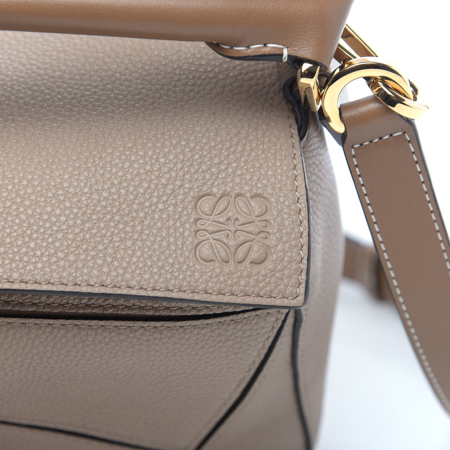 Loewe Grained Calfskin Small Puzzle Bag Sand Mink 7 of 9