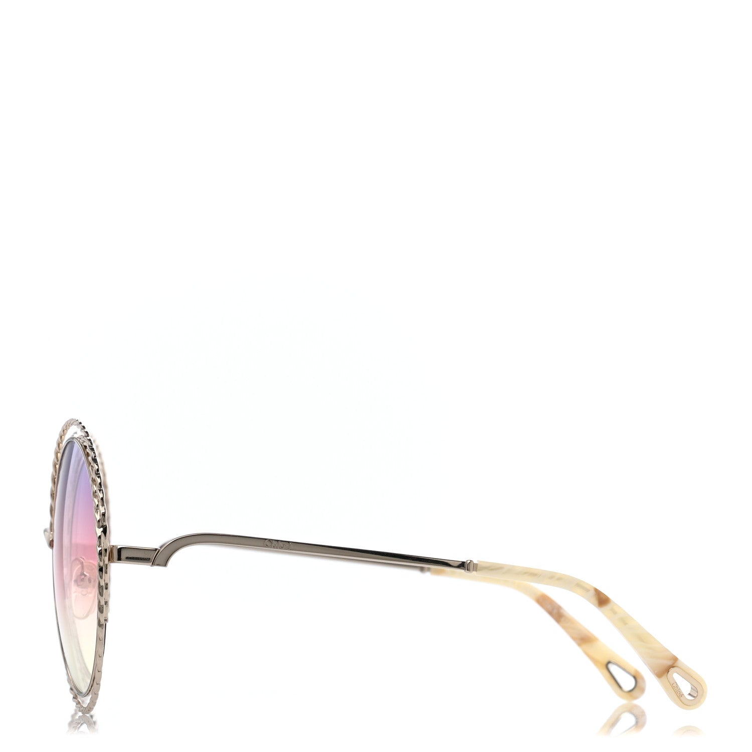 Chloe Metal Oversized Round Carlina Sunglasses CE114ST Rainbow 3 of 6