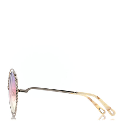 Chloe Metal Oversized Round Carlina Sunglasses CE114ST Rainbow 3 of 6