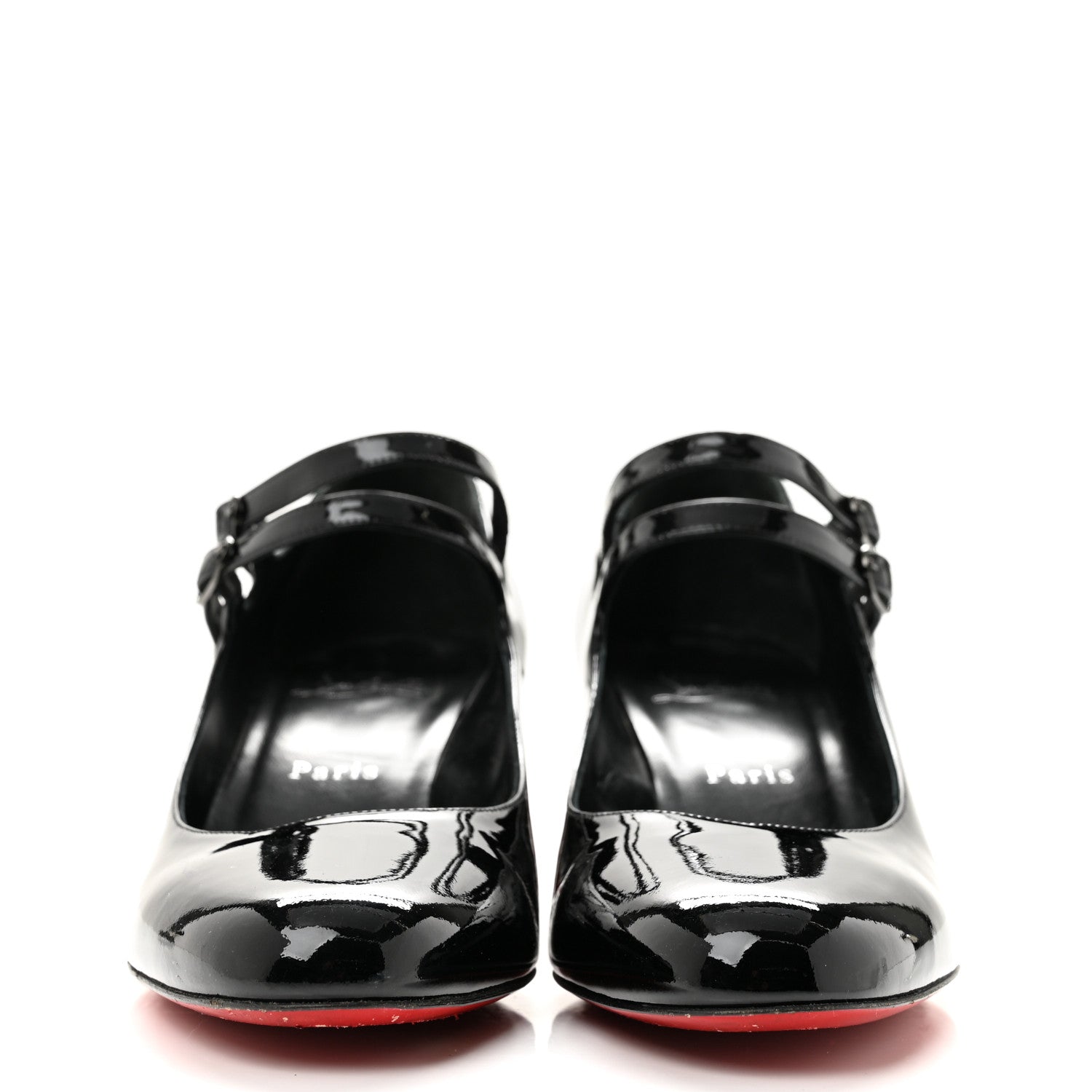 Christian Louboutin Patent Miss Jane Mary Janes 55 Pumps 39.5 Black 3 of 8