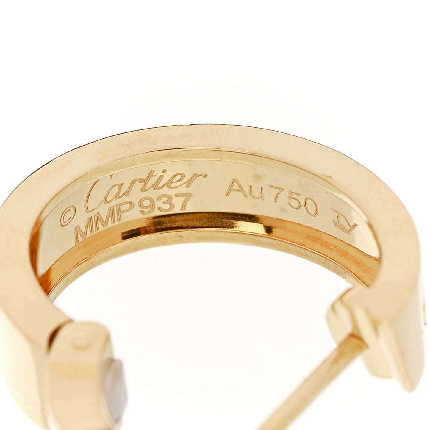 18K Yellow Gold 5.5mm LOVE French Clip Hoop Earrings