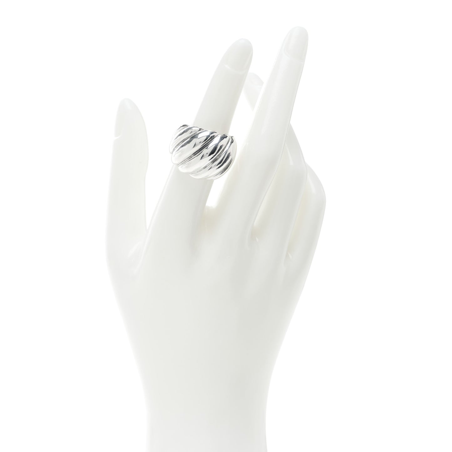 Sterling Silver Sculpted Cable Ring 52 6