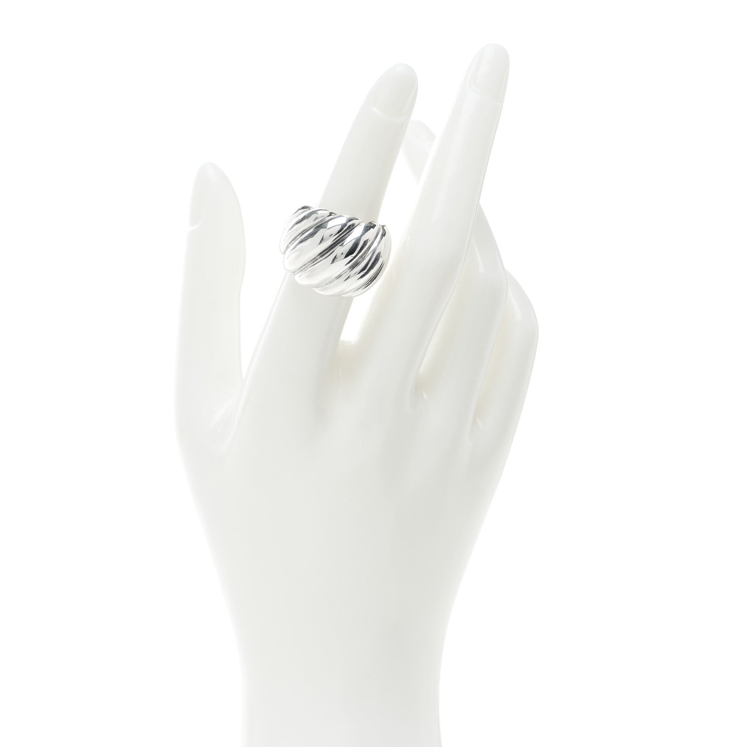 David Yurman Sterling Silver Sculpted Cable Ring 52 6 2 of 5