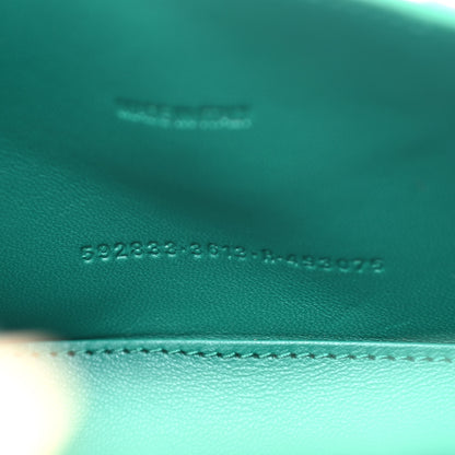 Balenciaga Shiny Calfskin Crocodile Embossed Hourglass Top Handle Bag XS Jade 8 of 11