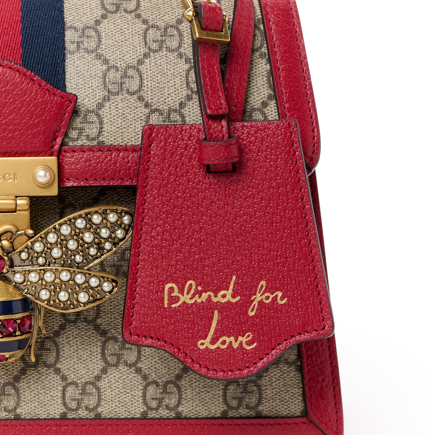 Gucci GG Supreme Monogram Small Queen Margaret Top Handle Bag Red 14 of 14
