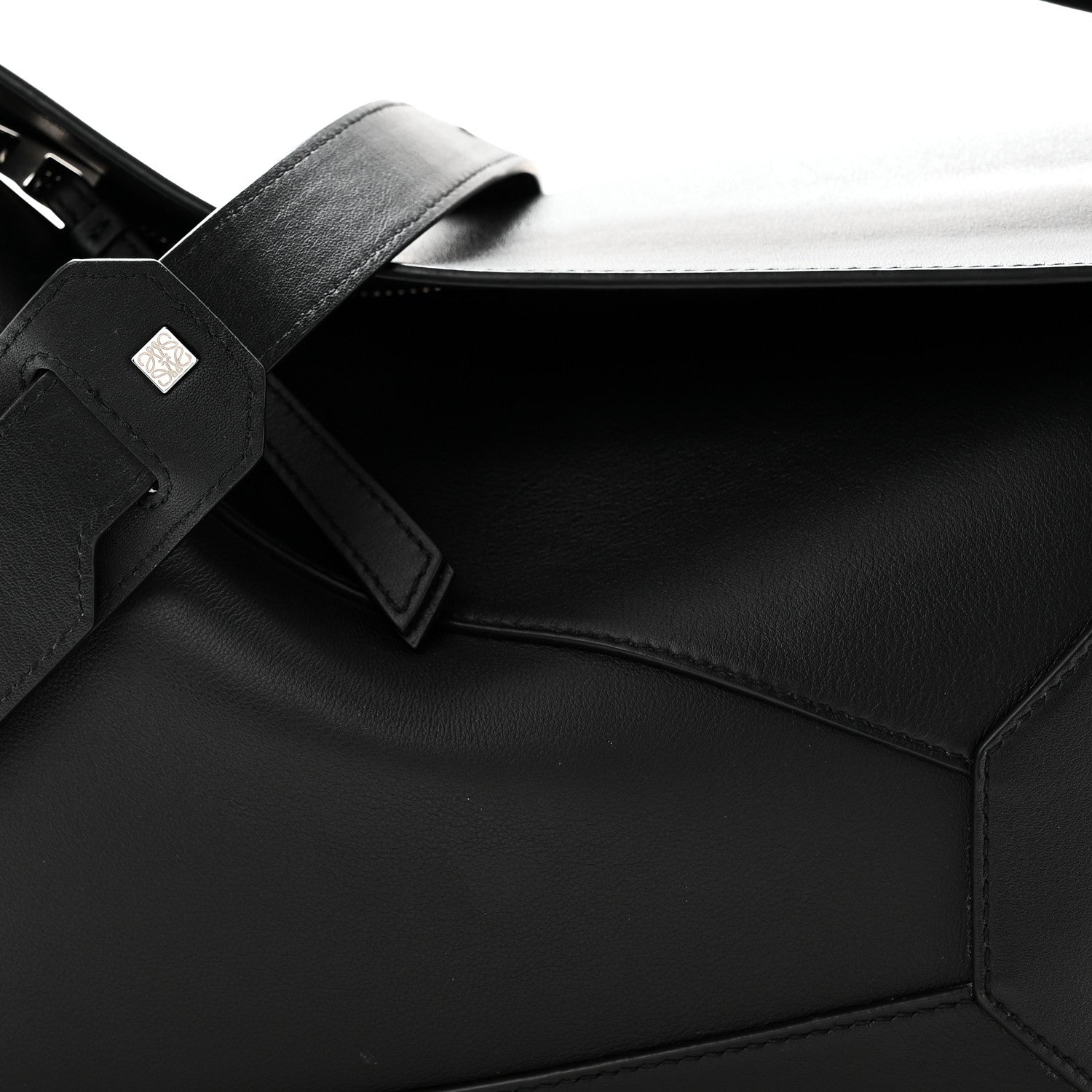 Loewe Calfskin Medium Puzzle Edge Bag Black 7 of 9