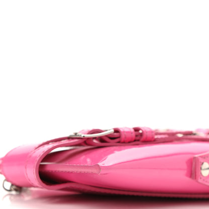 Burberry Patent Bridle Calfskin Parmoor Clutch Bag Pink 10 of 11