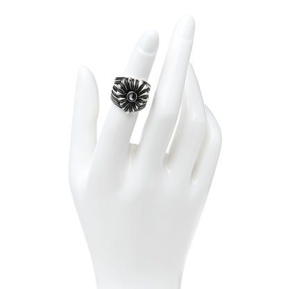 Gucci Sterling Silver Resin Heart Ring 48 4.5 Black 2 of 5
