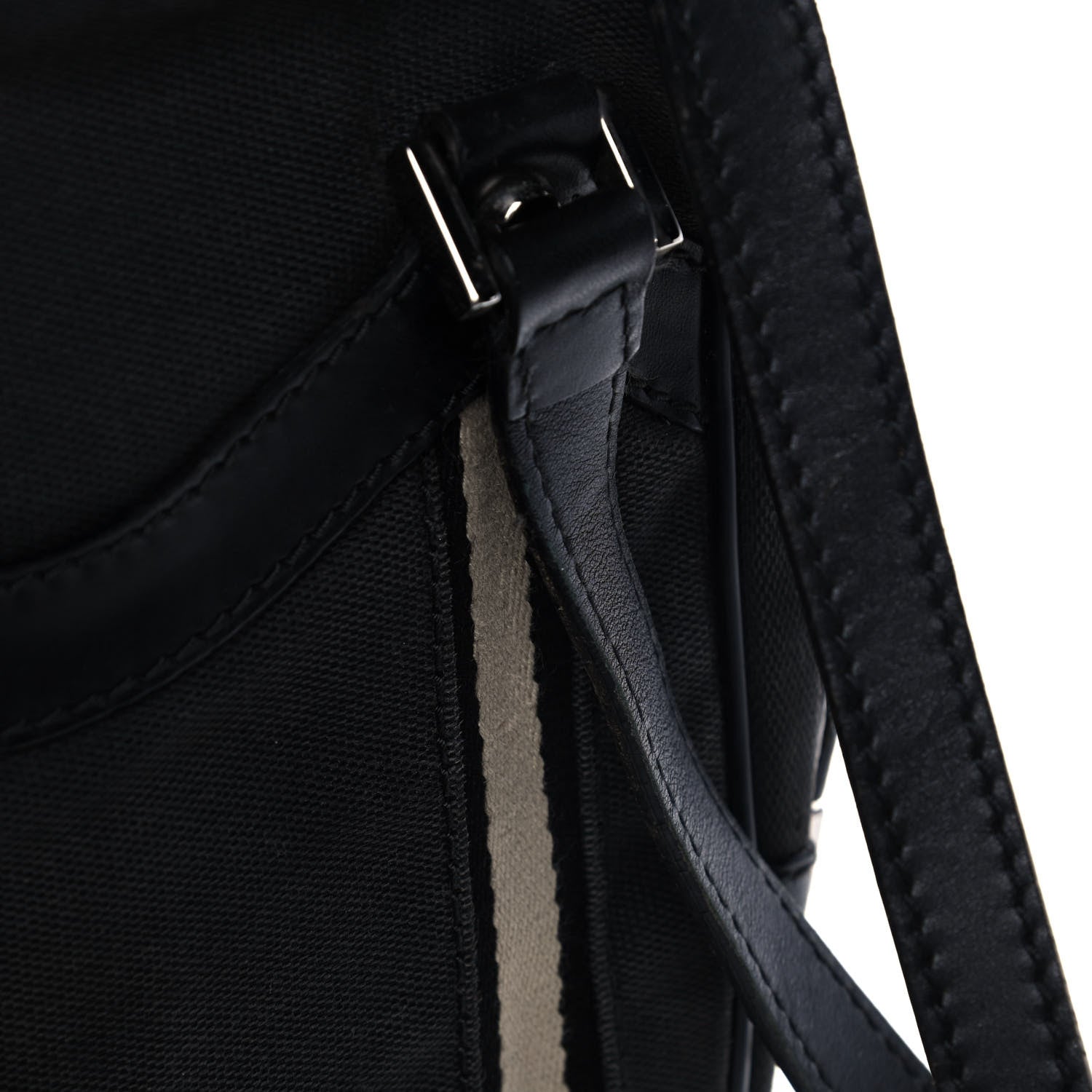 Gucci Canvas Calfskin Messenger Bag Navy 12 of 13