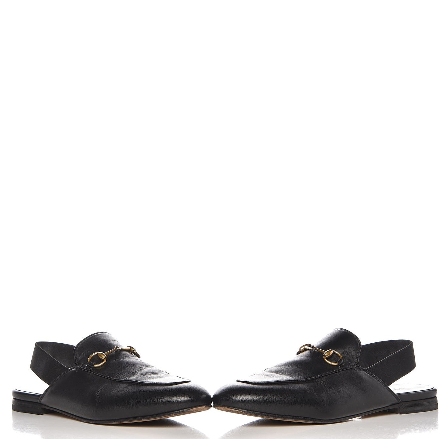 Nappa Womens Horsebit Slingback Slippers 38.5 Black