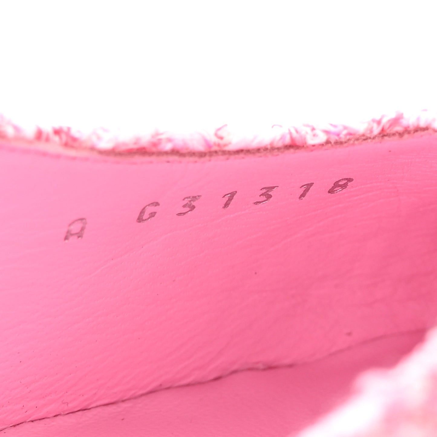 Tweed Grosgrain Cap Toe CC Slingback Pumps 37 Pink Black