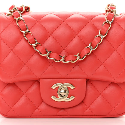 Chanel Lambskin Quilted Mini Square Flap Pink 8 of 13