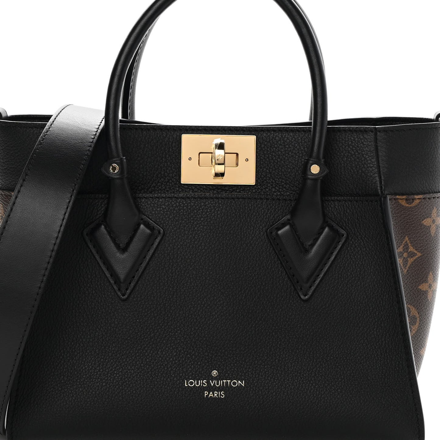 Calfskin Monogram On My Side PM Black