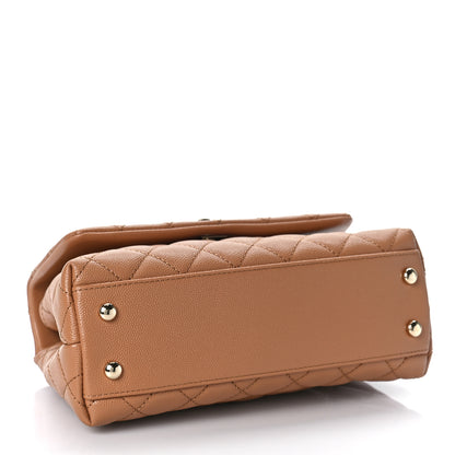 Chanel Caviar Quilted Mini Coco Handle Flap Brown 3 of 9