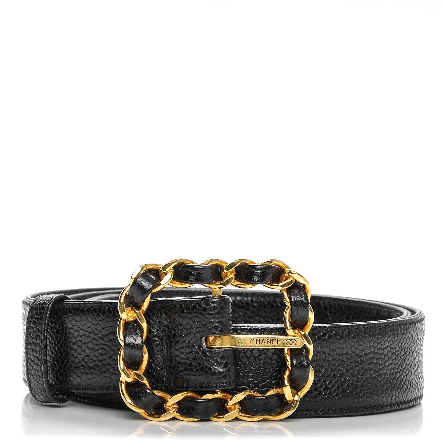 Chanel Caviar Chain Belt 75 30 Black 1 of 5