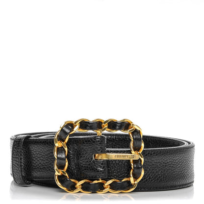 Chanel Caviar Chain Belt 75 30 Black 1 of 5