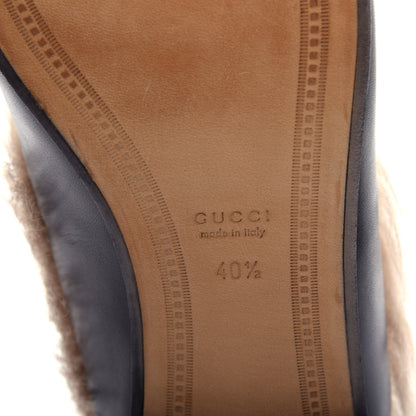 Gucci Malaga Kid Fur Womens Jordaan Loafers 40.5 Black Natural 9 of 10