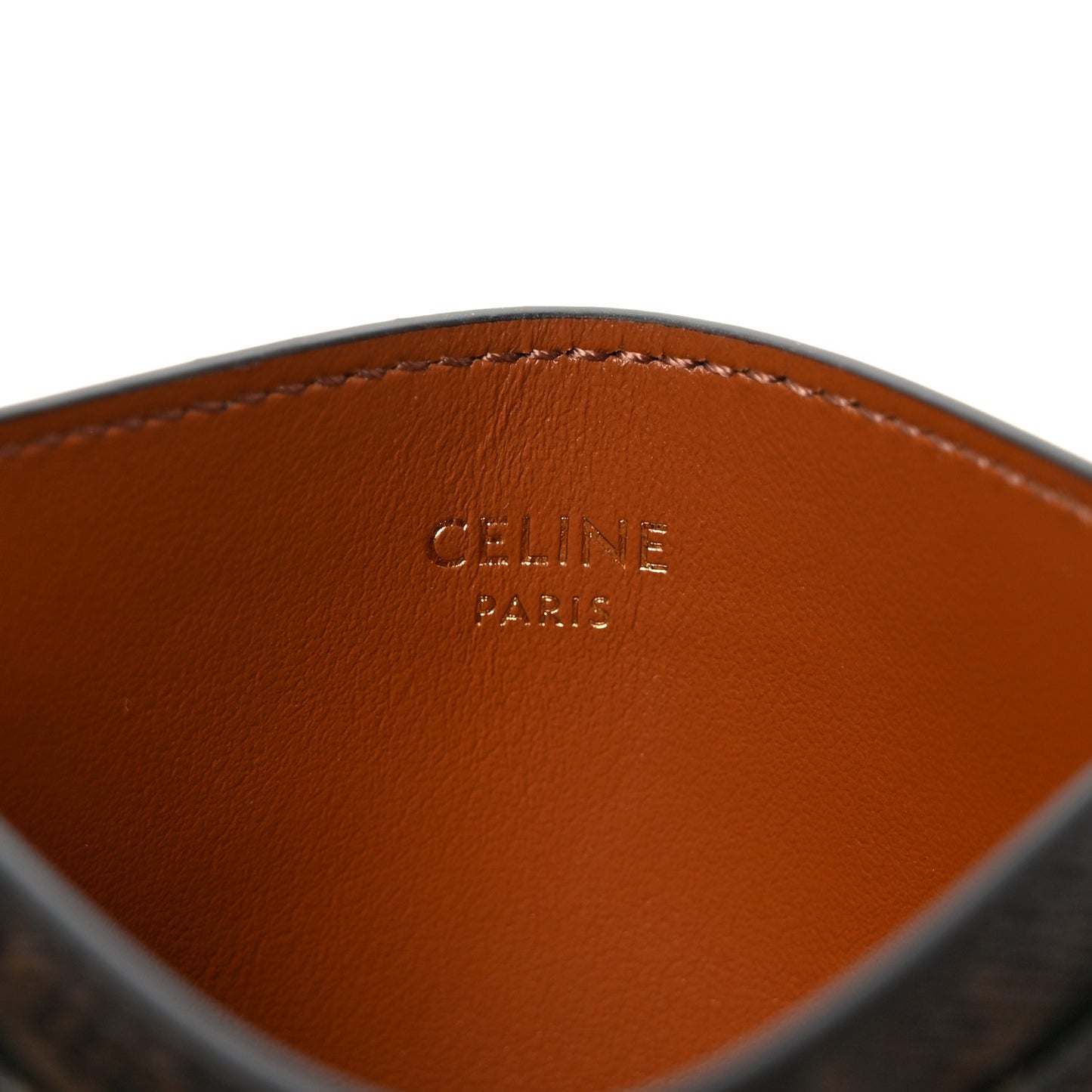 Triomphe Canvas Triomphe Card Holder Tan