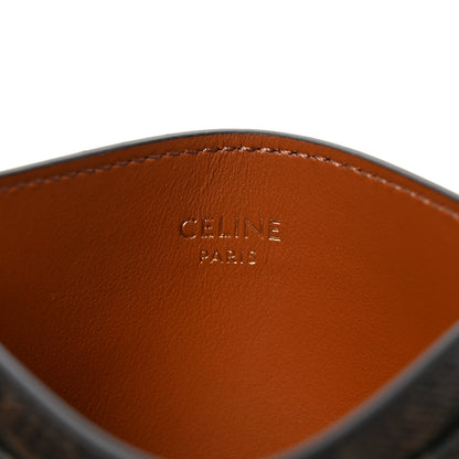 Celine Triomphe Canvas Triomphe Card Holder Tan 6 of 8