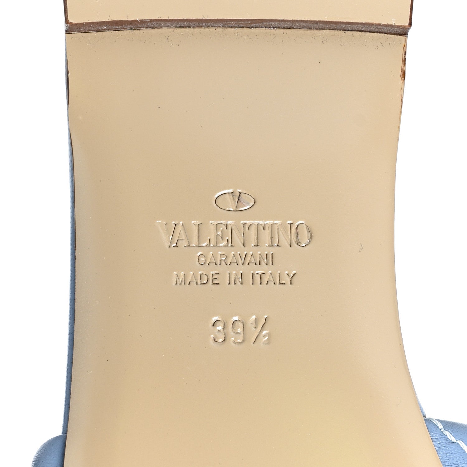 Valentino Garavani Nappa Roman Stud Flat Slide Sandals 39.5 Niagara 6 of 8