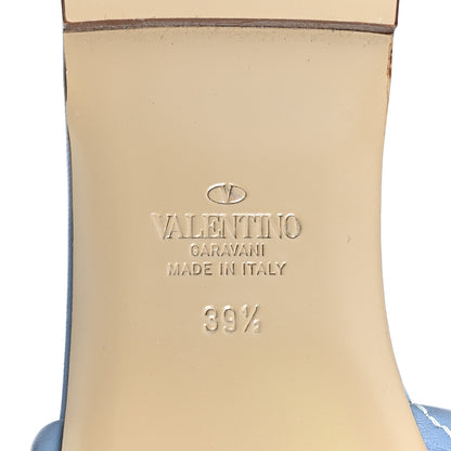 Valentino Garavani Nappa Roman Stud Flat Slide Sandals 39.5 Niagara 6 of 8