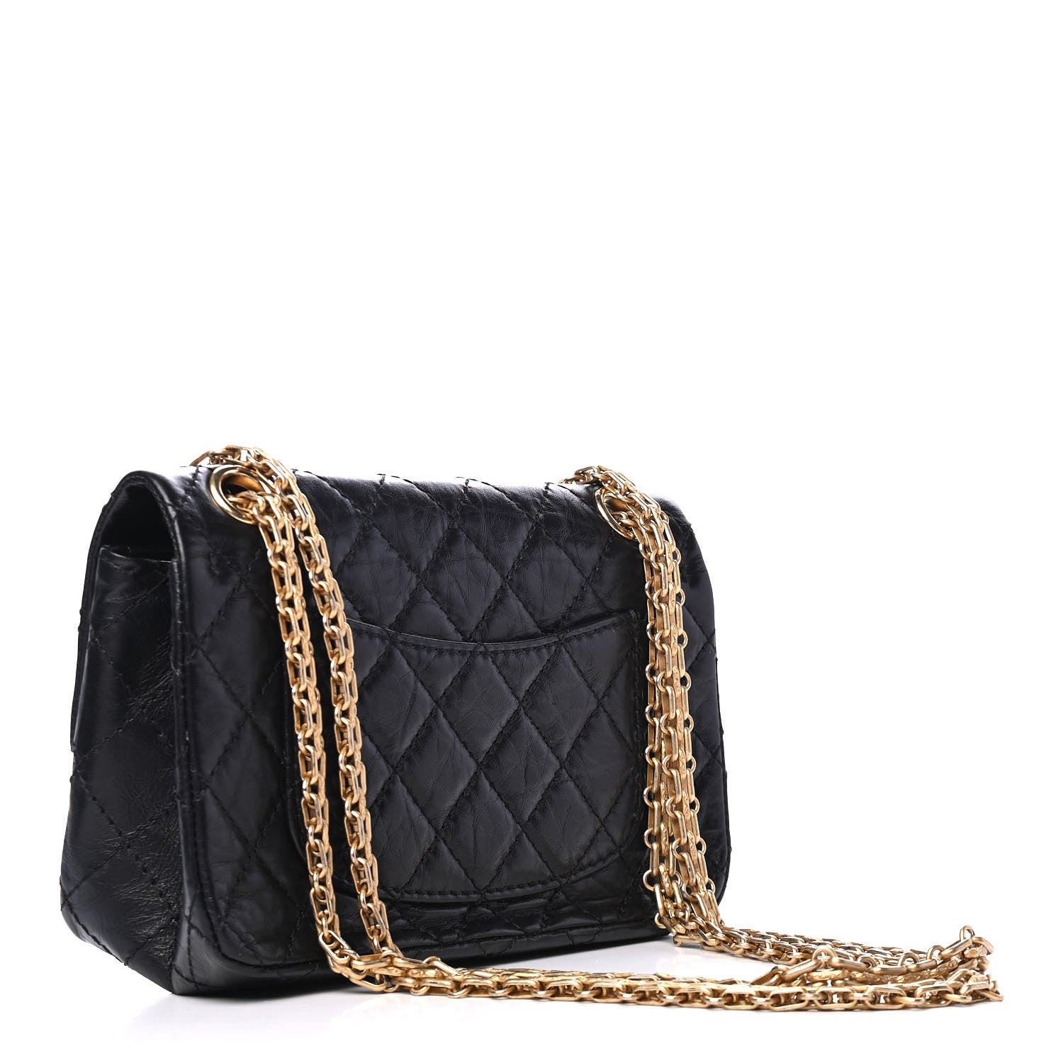 Chanel Aged Calfskin Quilted 2.55 Reissue Mini Flap Black 2 of 5