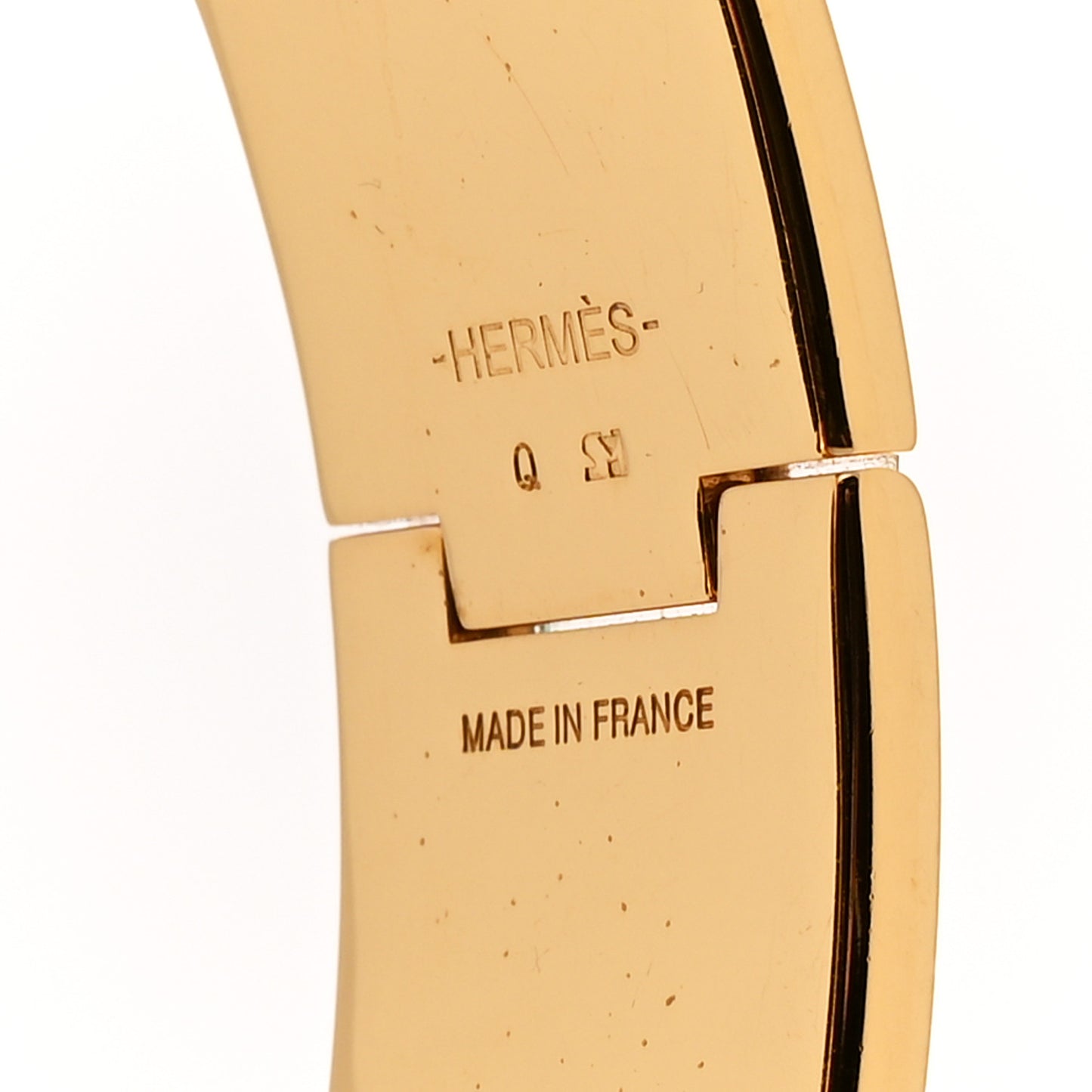 Enamel Wide Clic Clac H Bracelet PM Jaune Madras