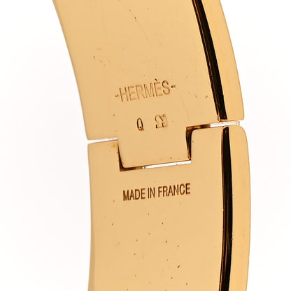Hermes Enamel Wide Clic Clac H Bracelet PM Jaune Madras 4 of 5