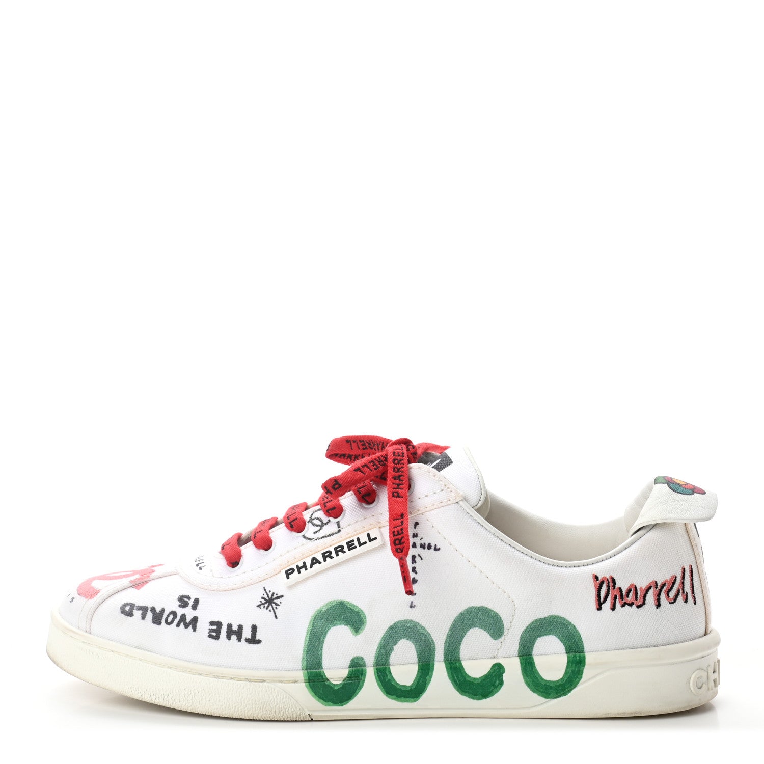 Chanel x Pharrell Williams Calfskin Womens Sneakers 40 White 2 of 16