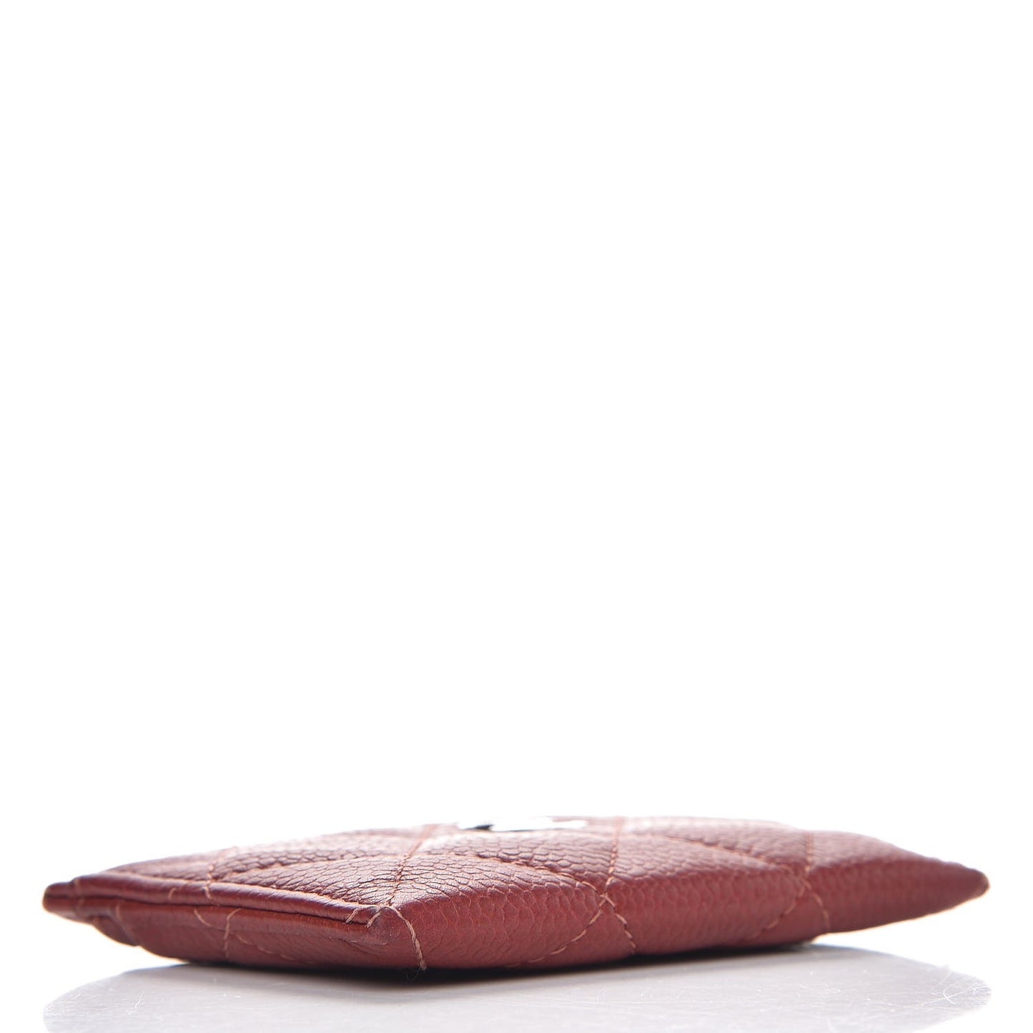 Caviar Quilted Card Holder Red
