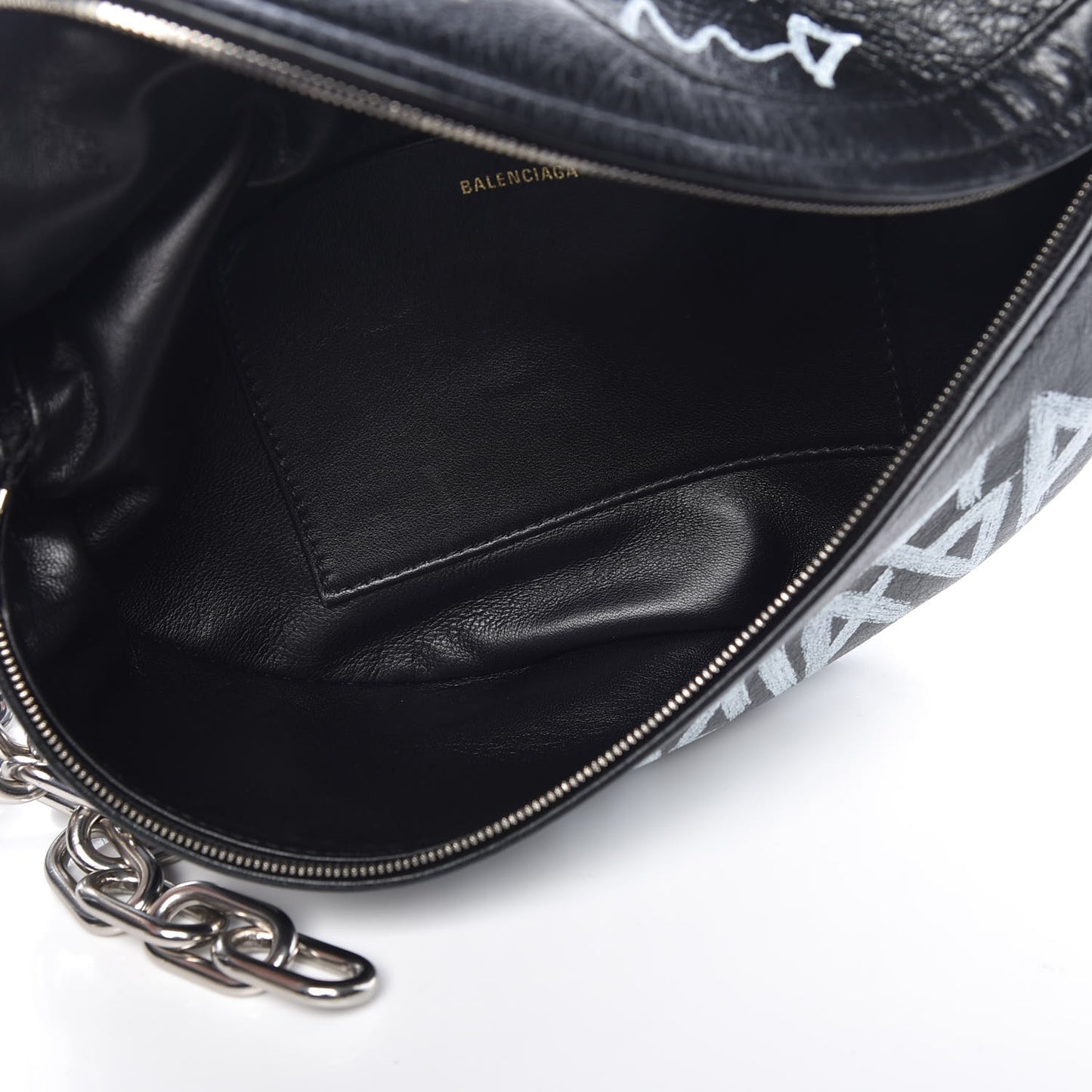 Agneau Arena Graffiti All Over XS Souvenir Belt Bag Black White