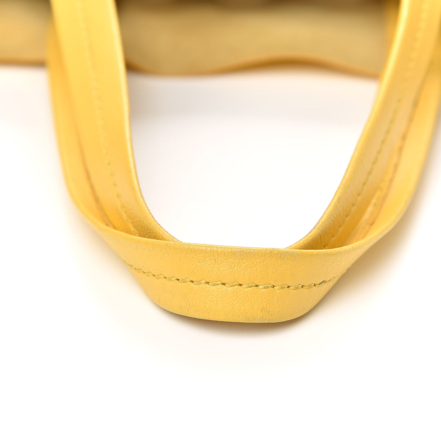 Lambskin Vertical Bi-Color Cabas Black Yellow