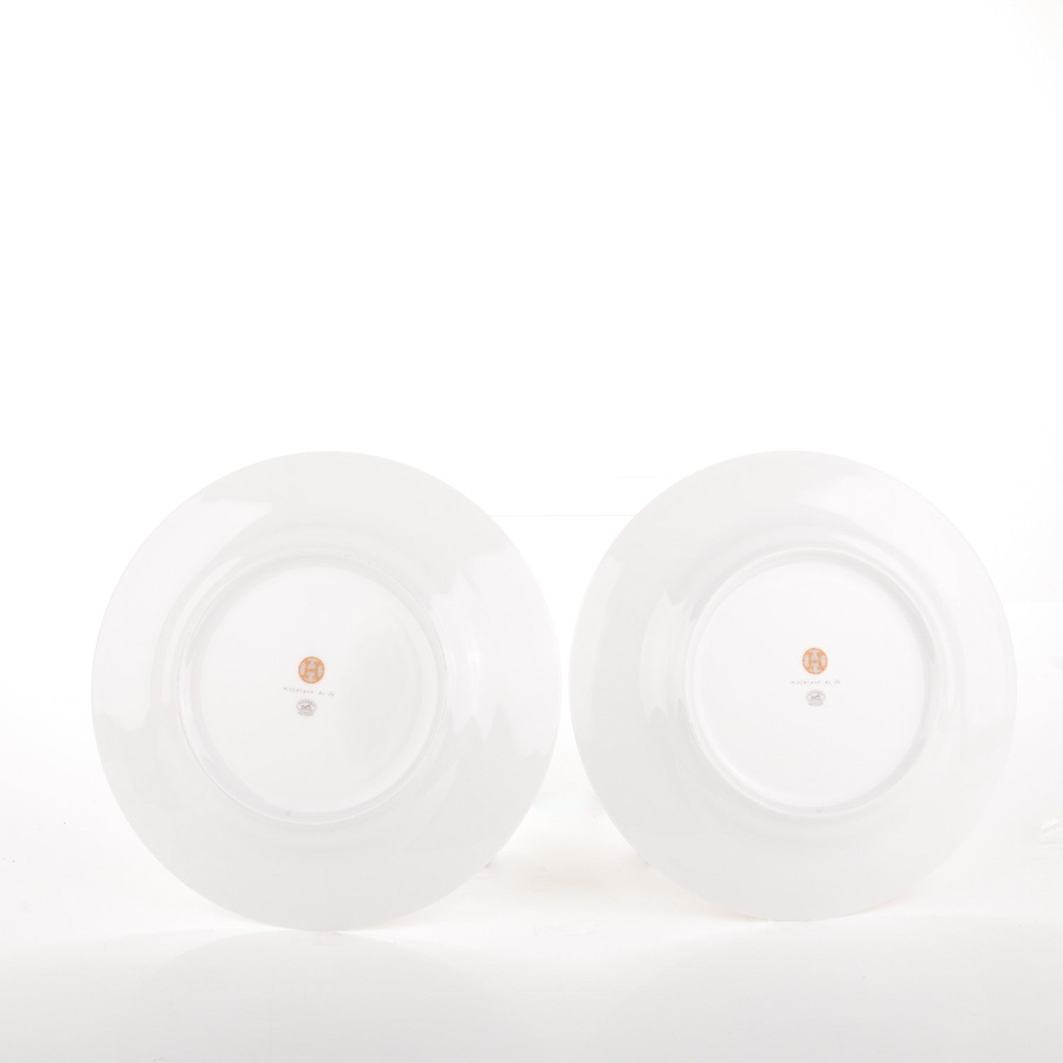 Hermes Porcelain Mosaique Au 24 Gold Dinner Plate Set of 2 3 of 5