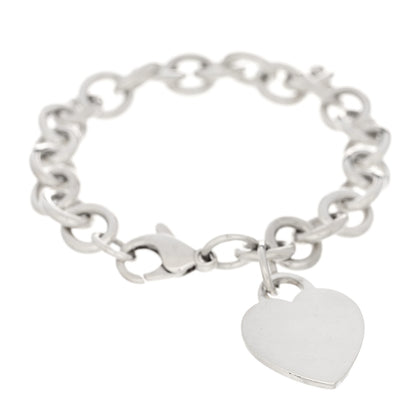 Tiffany Sterling Silver Heart Tag Charm Bracelet 1 of 4