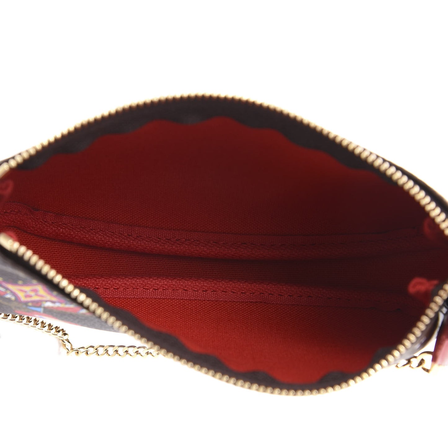 Monogram 2020 Christmas Animation Bumper Cars Mini Pochette Accessories Coquelicot