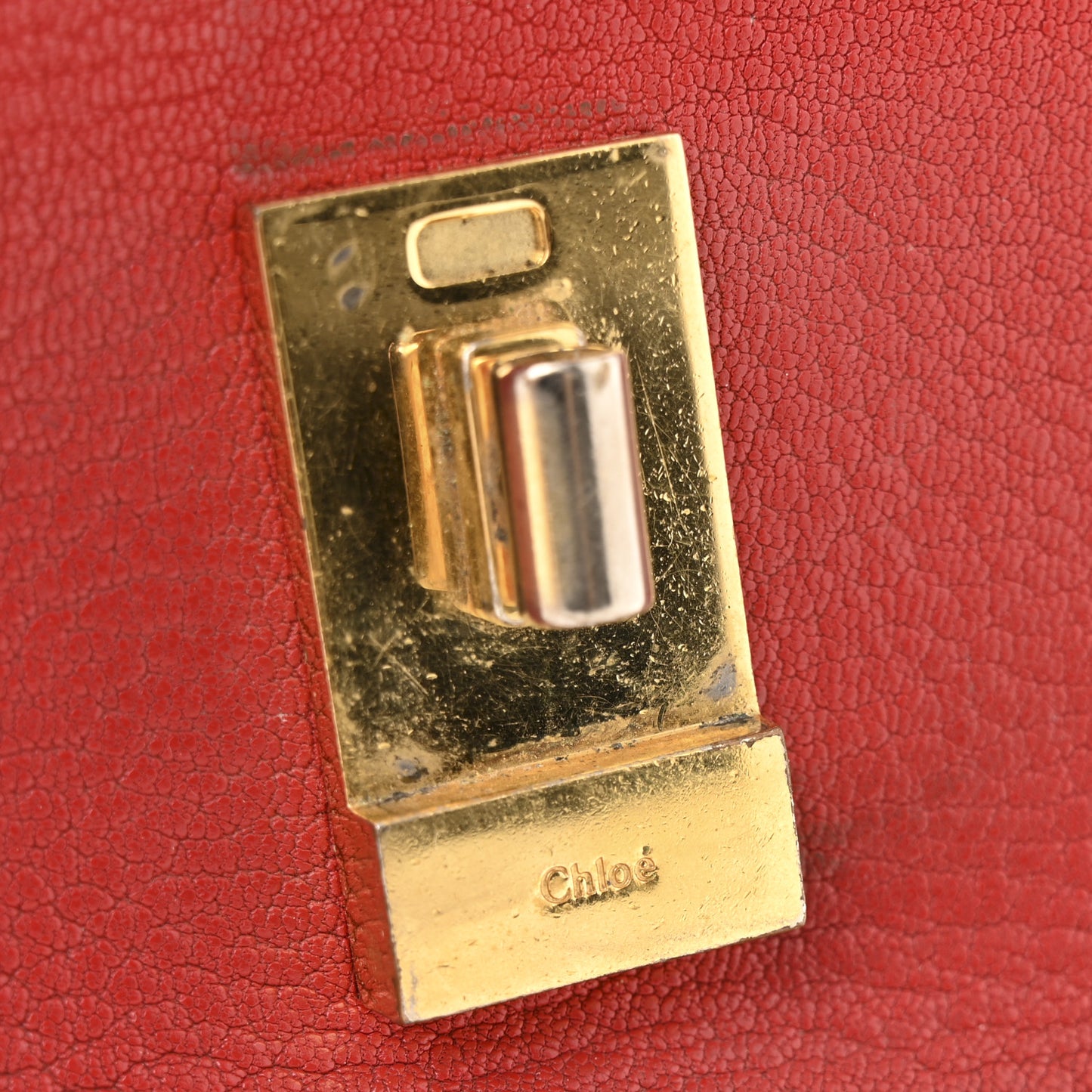 Grained Lambskin Mini Drew Shoulder Bag Plaid Red