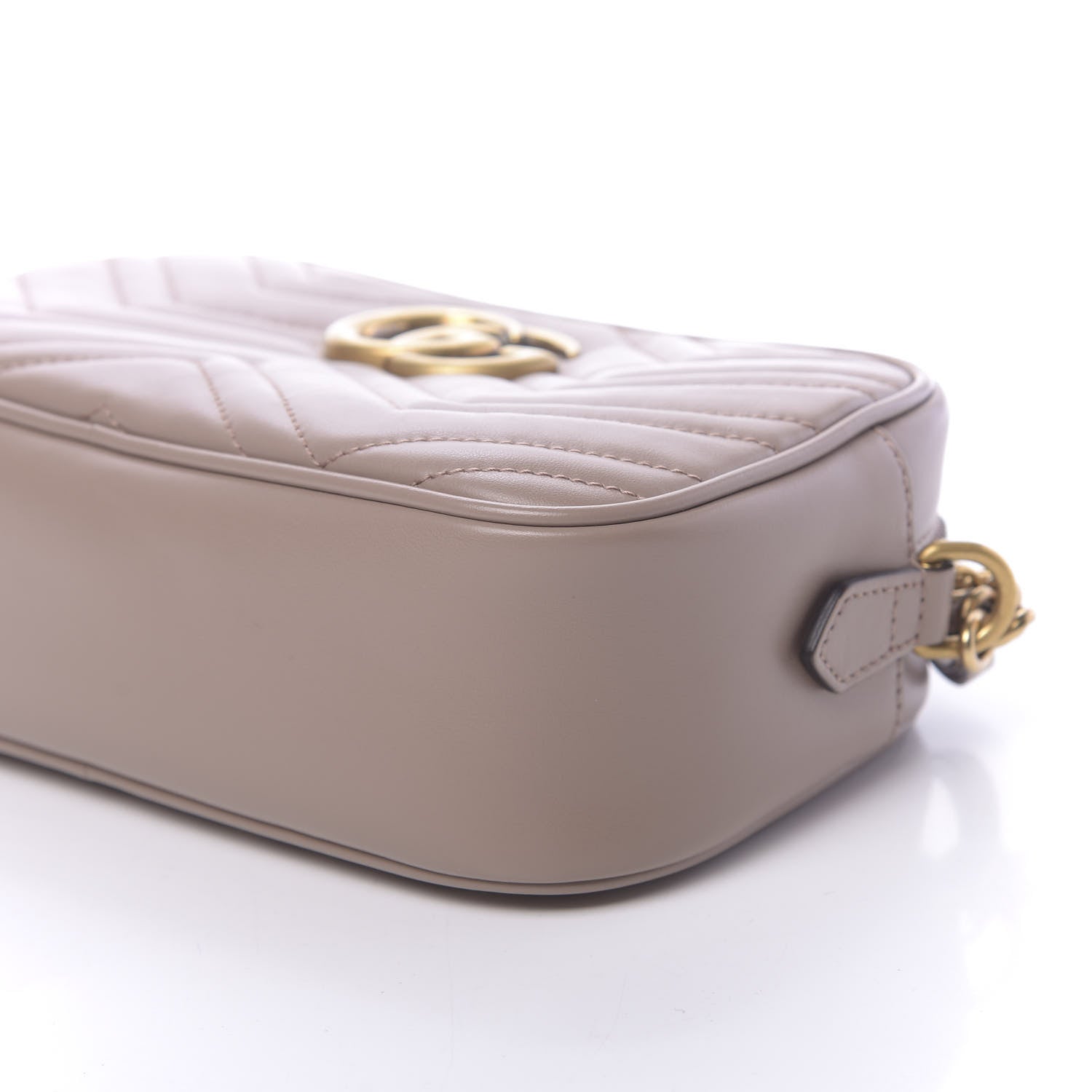 Gucci Calfskin Matelasse Small GG Marmont Chain Shoulder Bag Porcelain Rose 9 of 10