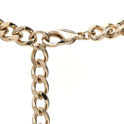 Chanel Metal Enamel Chain CC Choker Gold White 4 of 6
