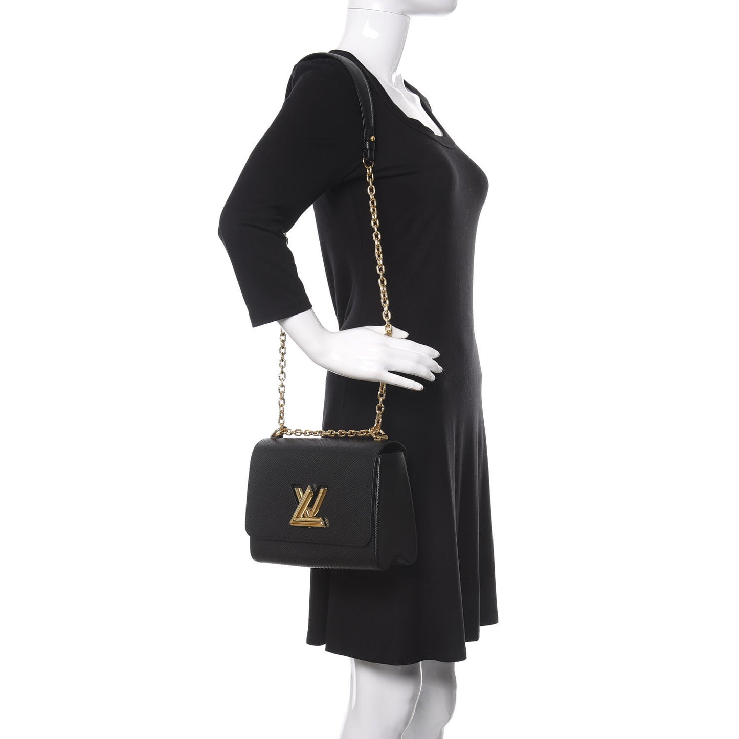 Epi Twist Shoulder Bag MM Black