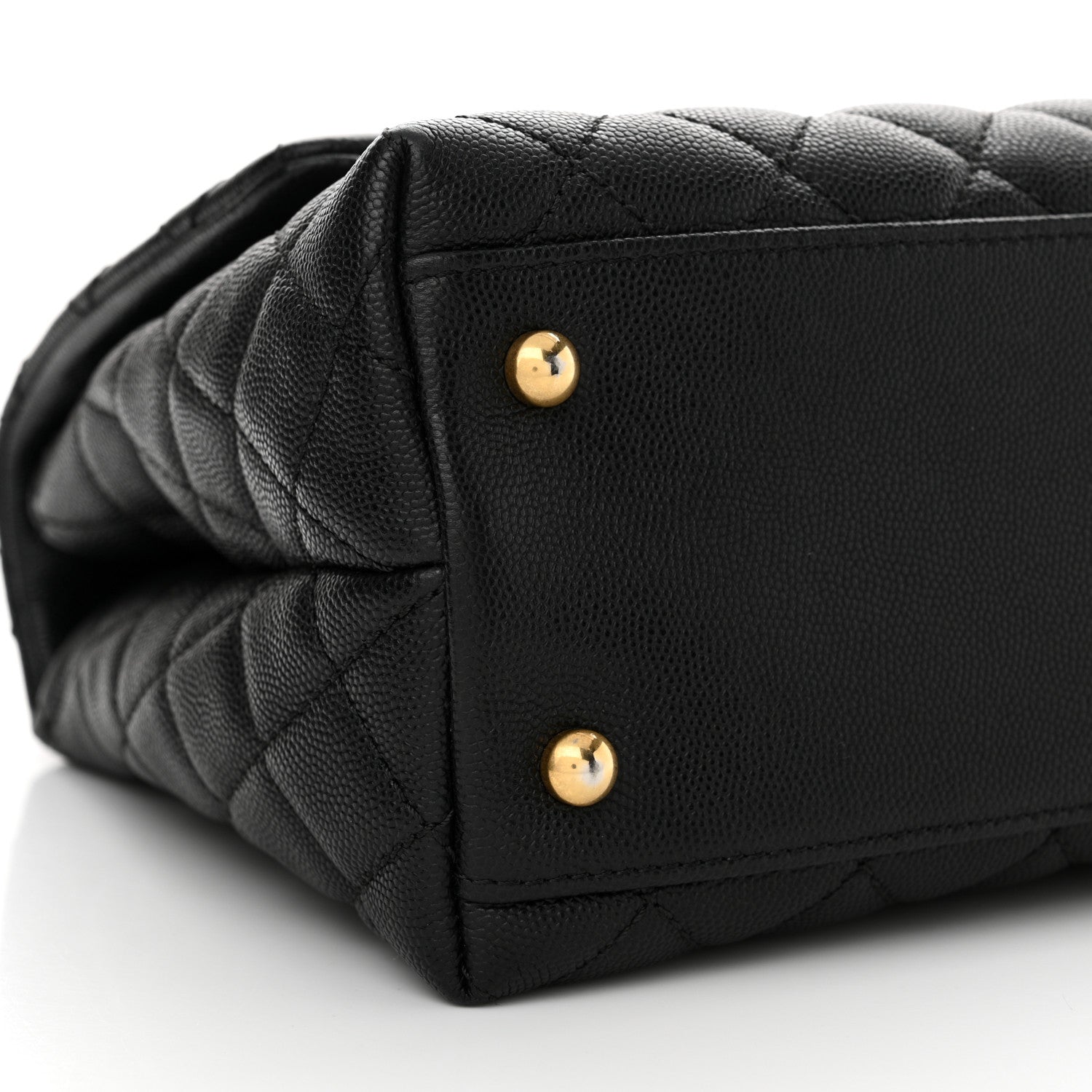 Chanel Caviar Lizard Quilted Small Coco Handle Flap Black 9 of 11