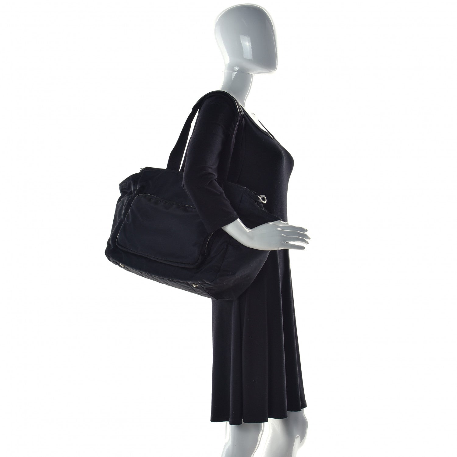 Prada Tessuto Nylon Diaper Bag Black 2 of 17