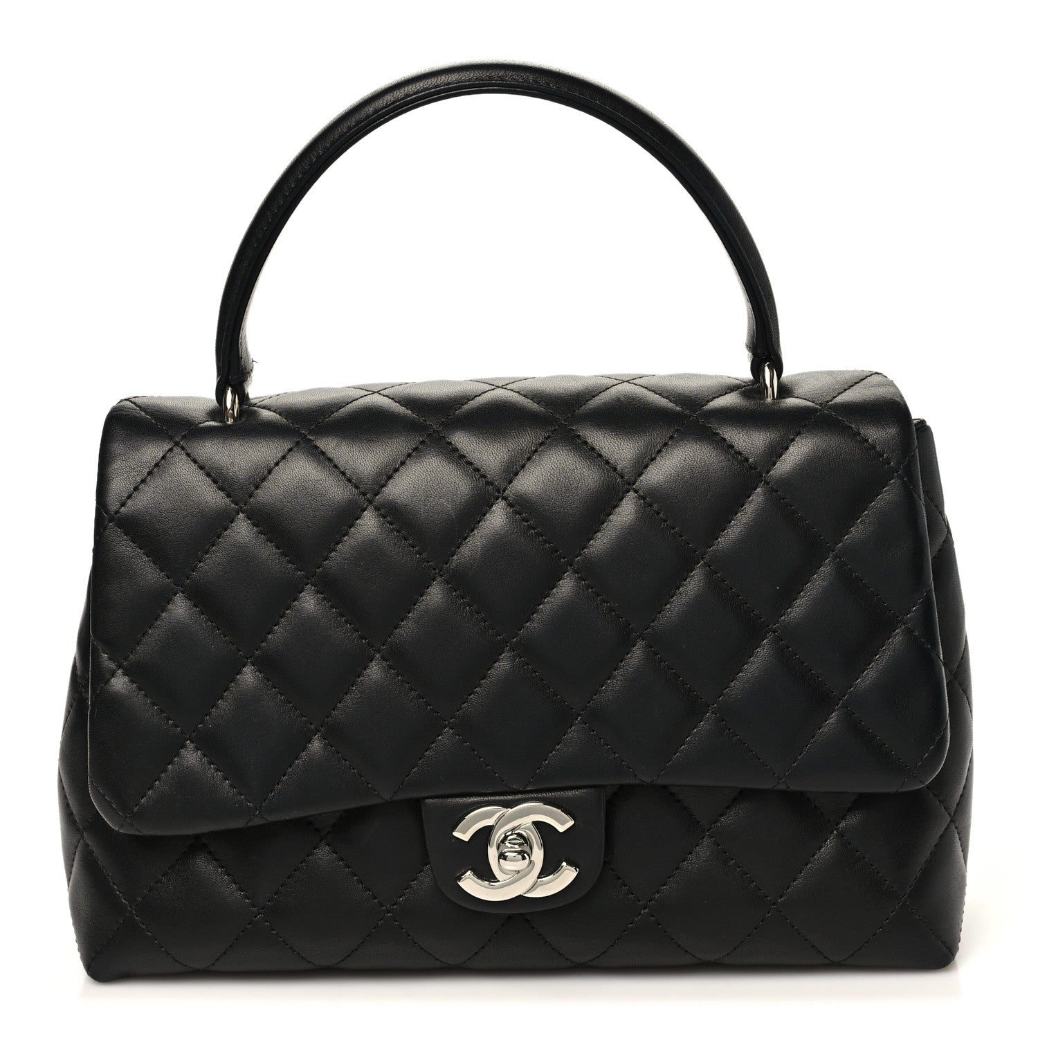 Chanel Lambskin Quilted Medium Kelly Flap Bag Black Black 1 of 10
