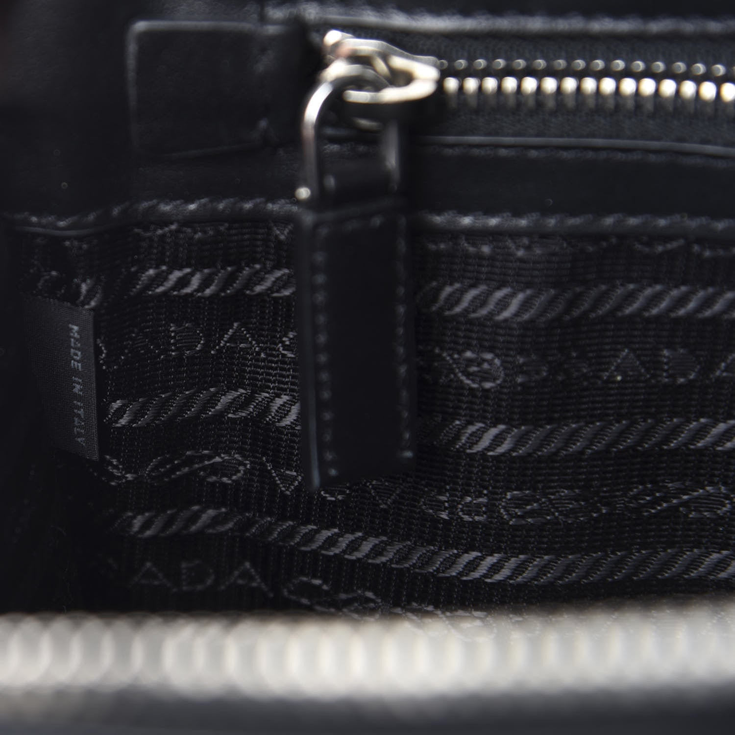 Prada Saffiano Travel Wristlet Clutch Black 11 of 11