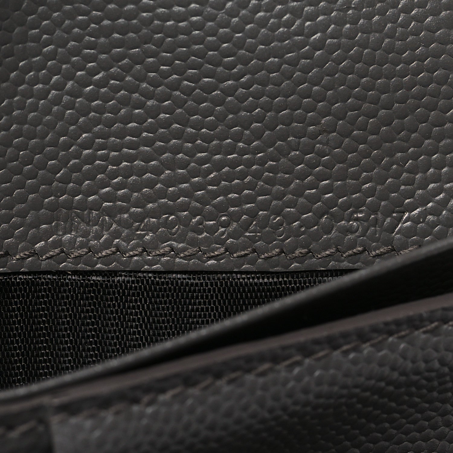 Saint Laurent Grain De Poudre Matelasse Chevron Monogram Compact Tri Fold Wallet Earth 7 of 14