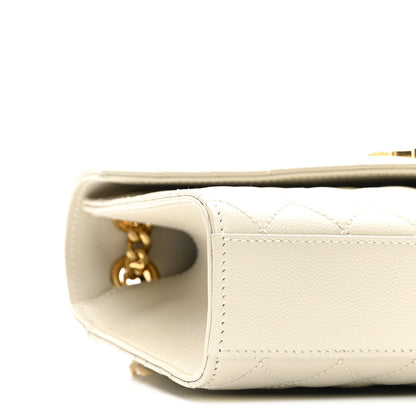 Saint Laurent Grain De Poudre Textured Mixed Matelasse Medium Triquilt Monogram Satchel Crema Soft 10 of 11