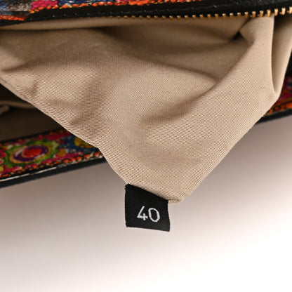 Dolce & Gabbana Dauphine Fan Foulard Medium Miss Sicily Satchel Black Multicolor 7 of 16