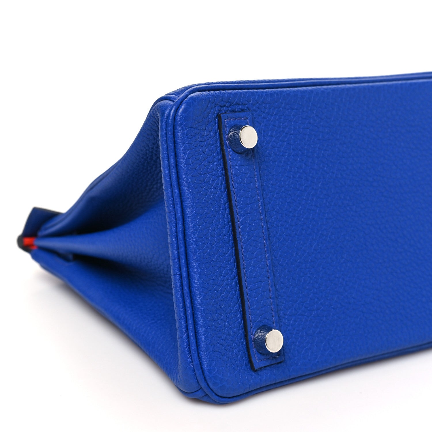 Hermes Togo Verso Birkin 25 Bleu Royal Capucine 9 of 11
